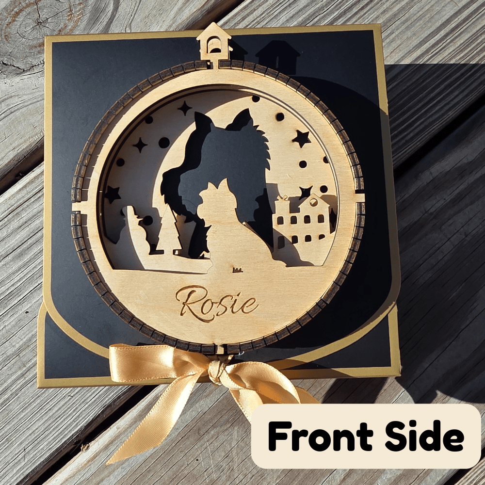 3D Wooden Dog Ornament: Yorkshire Terrier (Yorkie)
