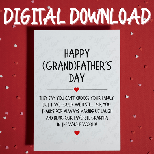 Grandpa Digital Greeting Card: Happy (Grand)Father's Day