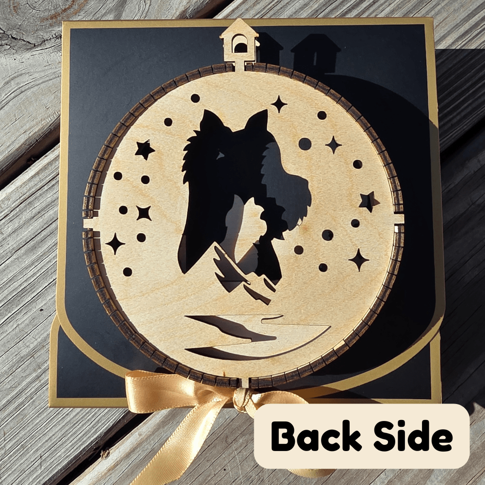 3D Wooden Dog Ornament: Yorkshire Terrier (Yorkie)