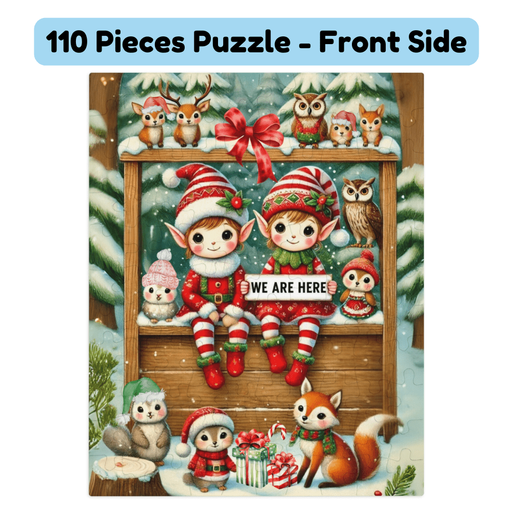 Christmas Gift, Personalized Elf Letter Double-Sided Jigsaw Puzzle: Hello From Your Elf (Elves)