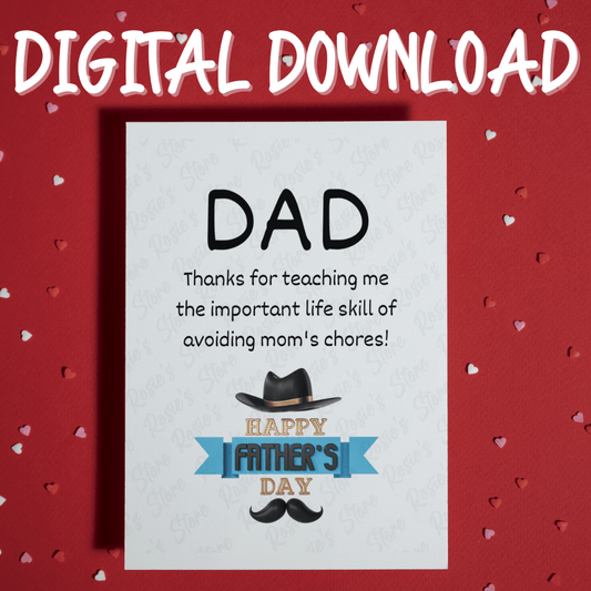 Dad Father's Day Digital Greeting Card: Dad Thanks For Teaching Me...
