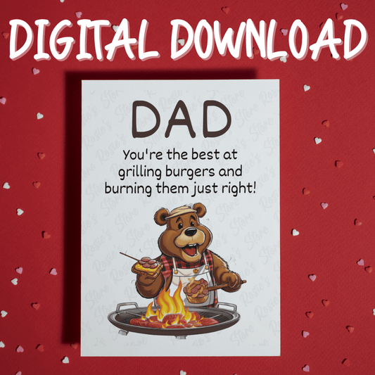 Dad Digital Greeting Card: Dad You're The Best At Grilling...