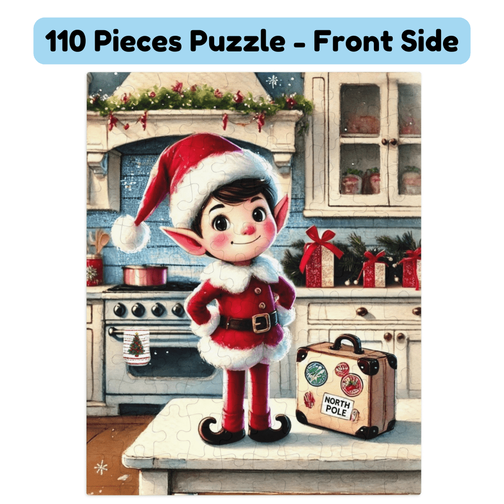 Christmas Gift, Personalized Elf Letter Double-Sided Jigsaw Puzzle: Wow, You Did It!