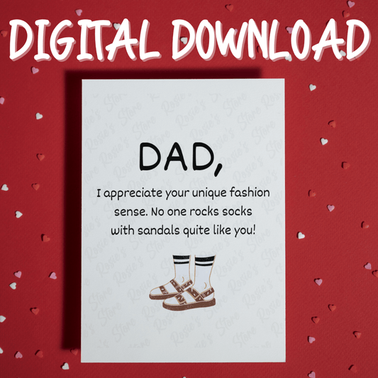 Dad Digital Greeting Card: Dad, I Appreciate Your Unique Fashion Sense...