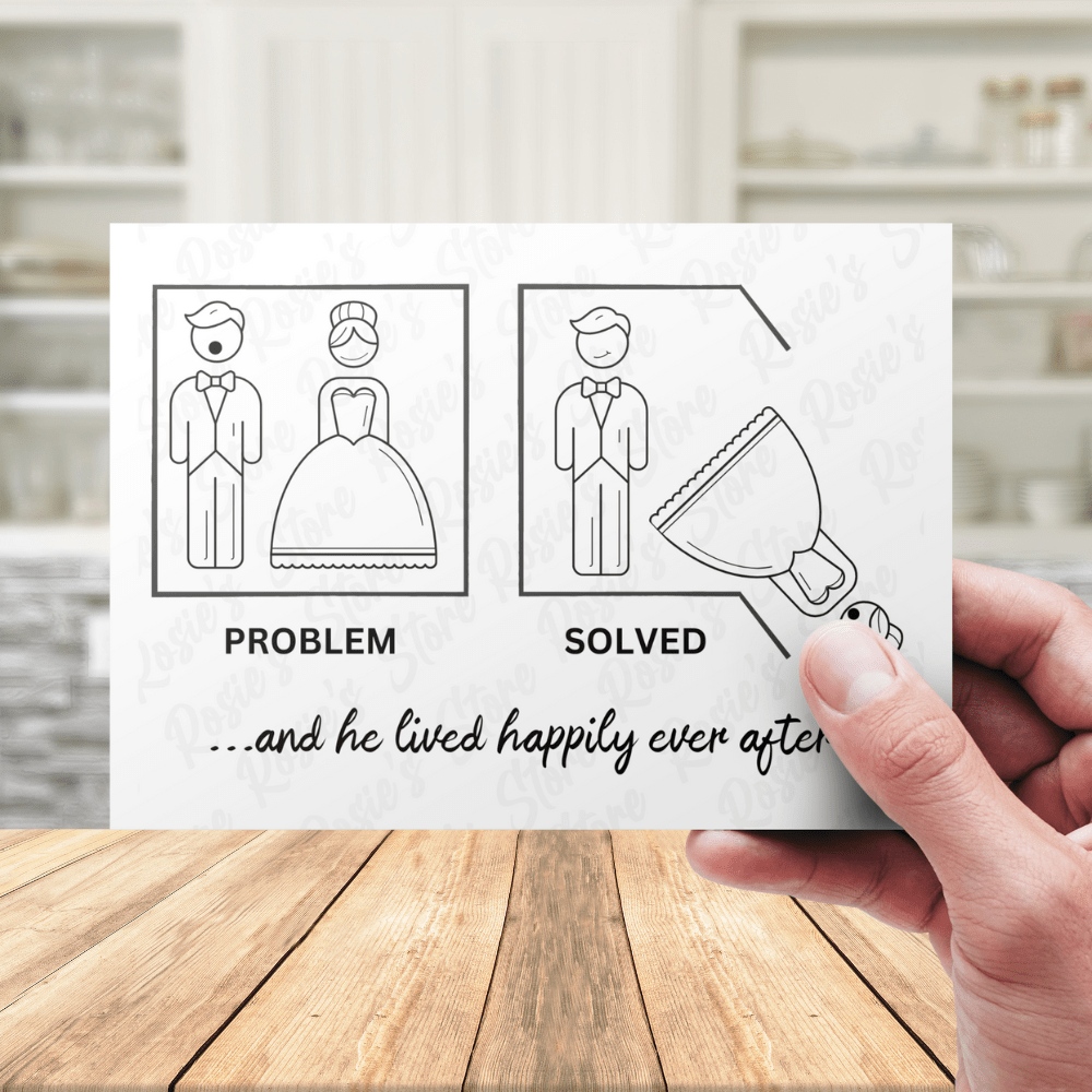 Divorce Greeting Card For Him: Problem Solved...