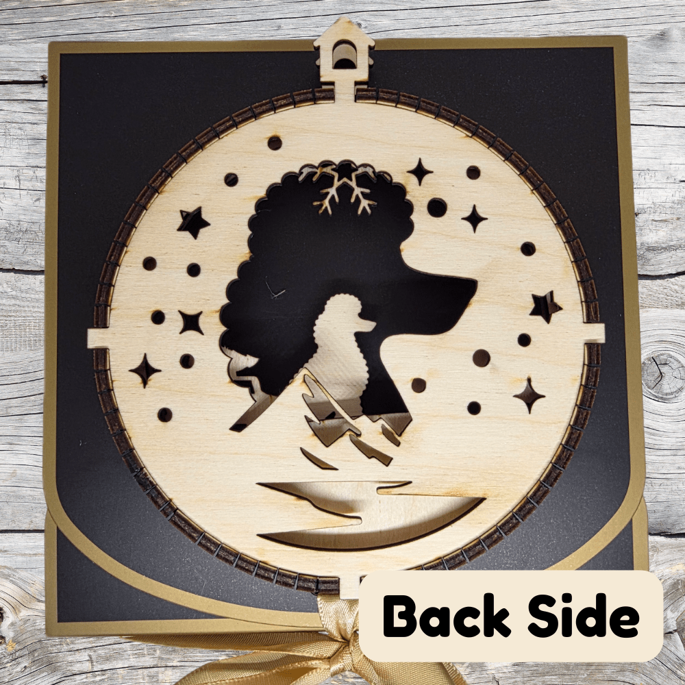3D Wooden Dog Ornament: Poodle