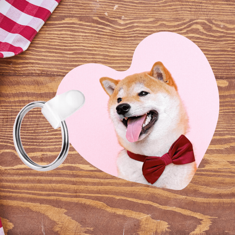 Custom Heart Keychain With a Gift Box