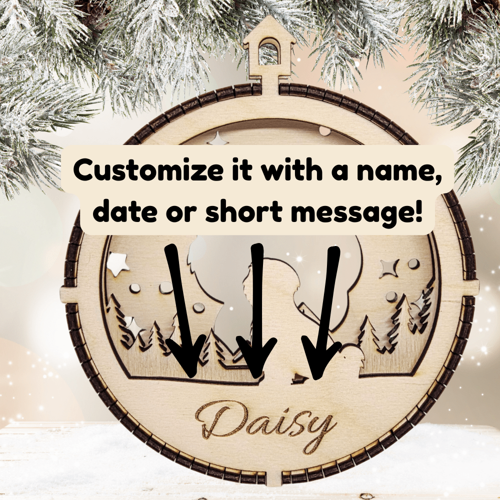 3D Wooden Dog Ornament: Shih Tzu