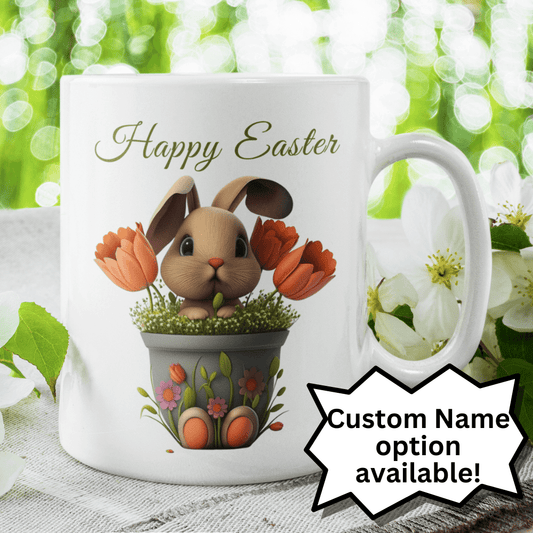Easter/Bunny Gift, Custom Easter Name Mug: Happy Easter...