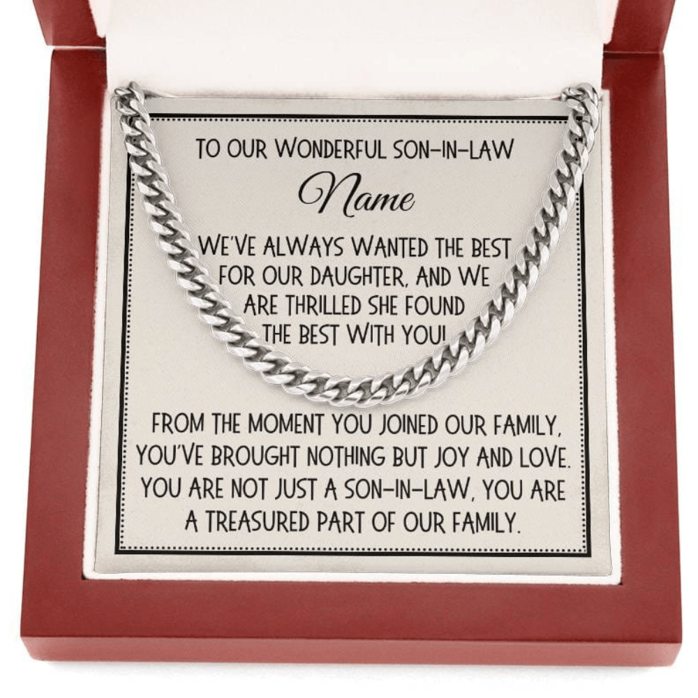 Son-in-Law Gift, Link Chain Necklace: We've Always Wanted The Best