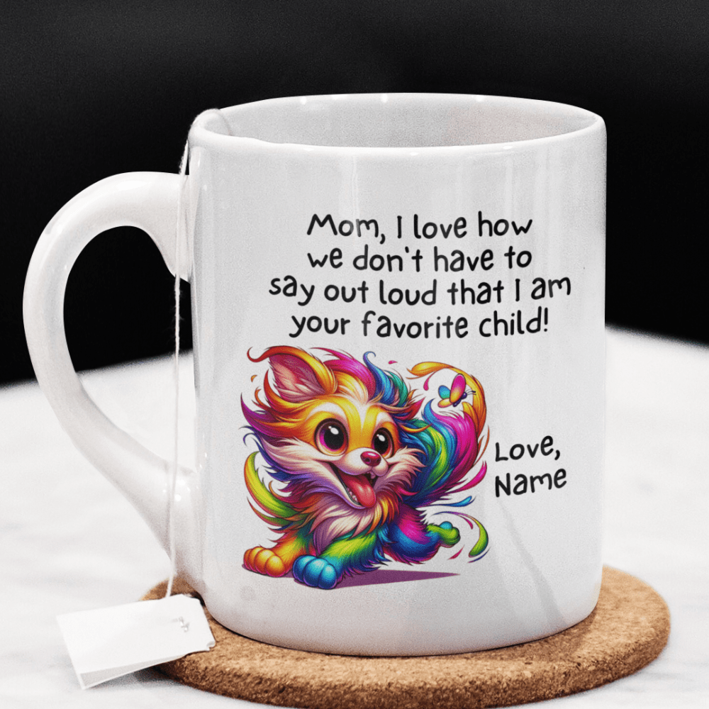 Mom Gift, Coffee Mug: Mom, I Love How We Don't Have To...