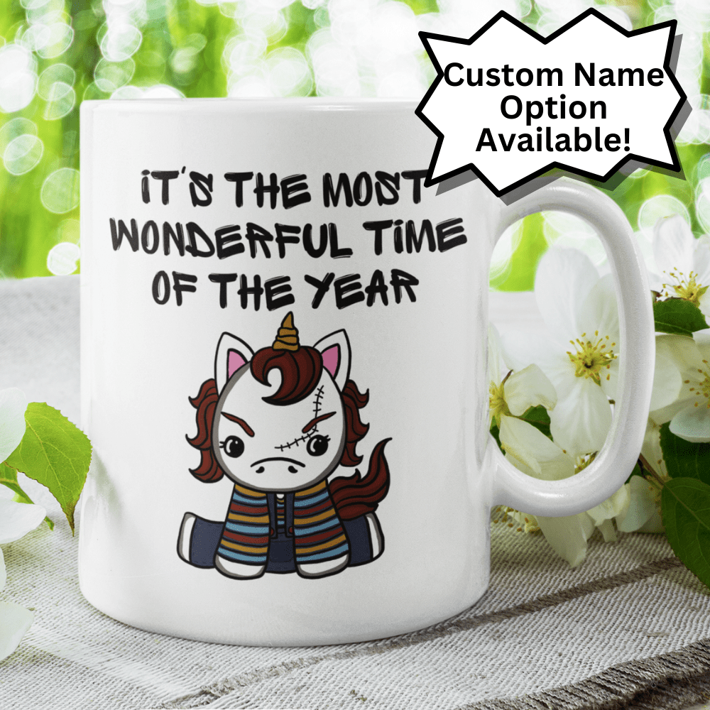 Halloween, Horror Movie Fans Coffee Mug: Unicorn Chuck