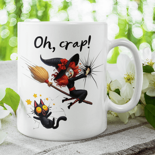 Halloween, Funny Coffee Mug: Oh, crap!