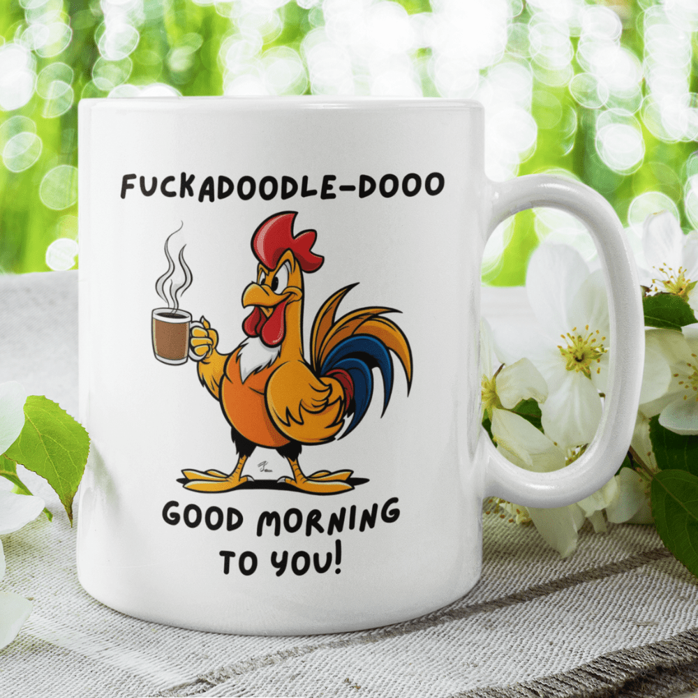 Good Morning Coffee Mug: Fuckadoodle-dooo Good Morning To You!