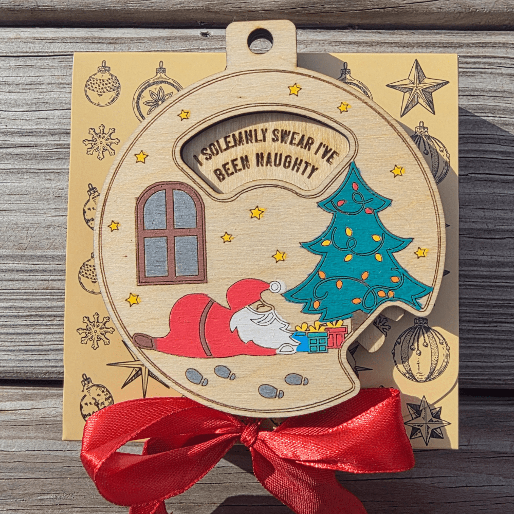 Funny Christmas Ornament: Dear Santa, I Regret Nothing
