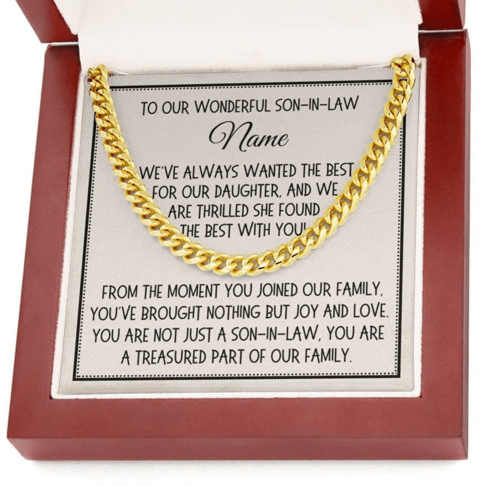 Son-in-Law Gift, Link Chain Necklace: We've Always Wanted The Best