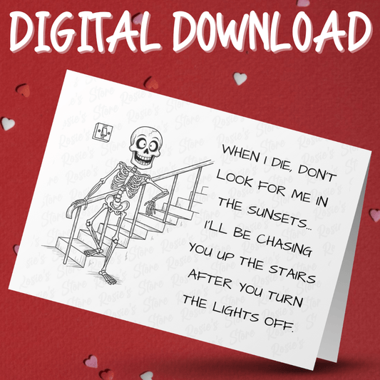 Funny Digital Greeting Card: When I die...