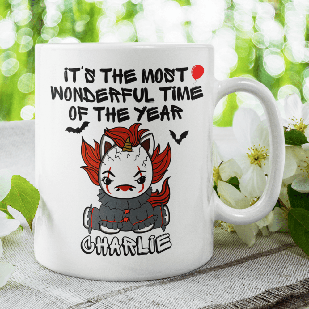 Halloween, Horror Movie Fans Coffee Mug: Unicorn Clownie