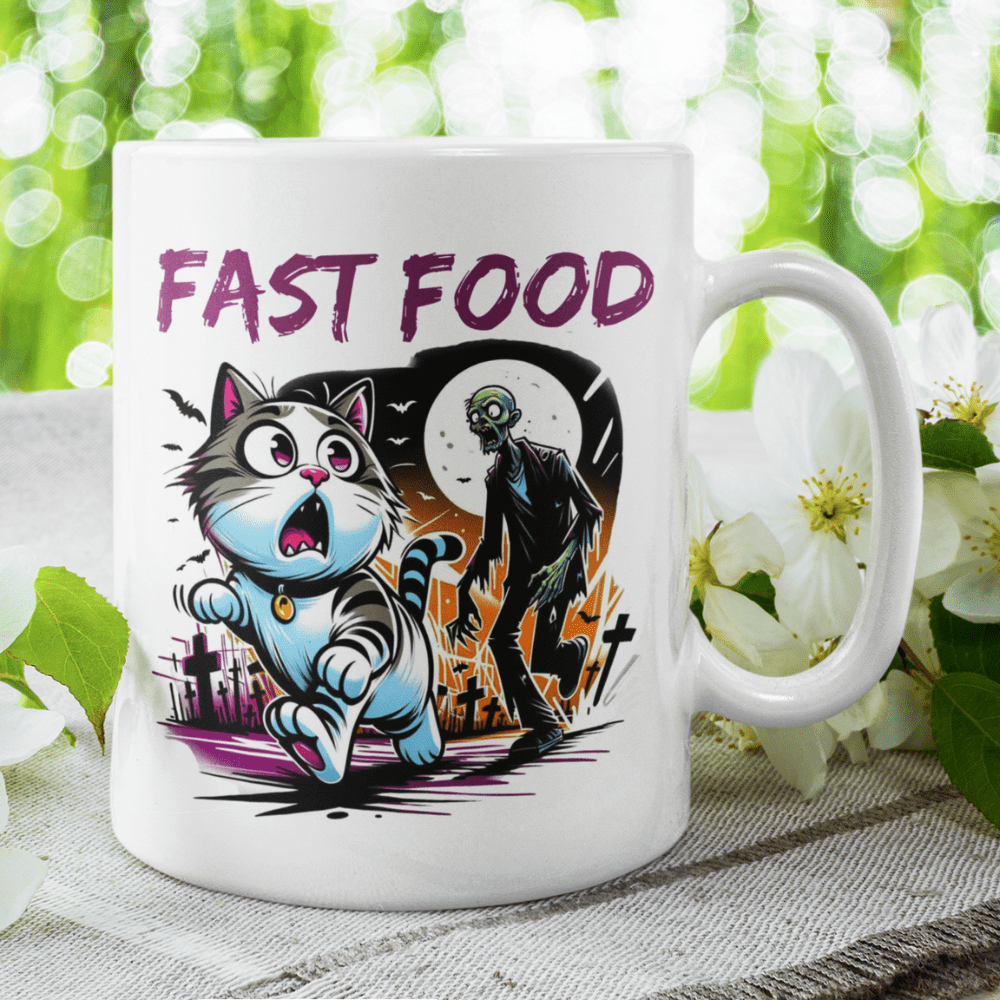 Halloween Horror Movie Fan Gift, Zombie Coffee Mug: Fast Food