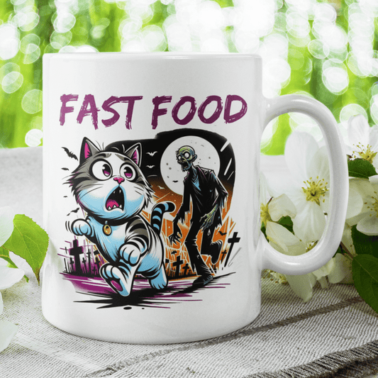 Halloween Horror Movie Fan Gift, Zombie Coffee Mug: Fast Food