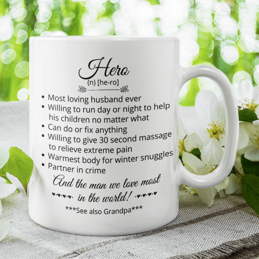 Grandpa Gift, Custom Coffee Mug: Grandpa Hero