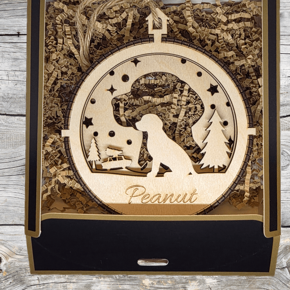 3D Wooden Dog Ornament: Beagle