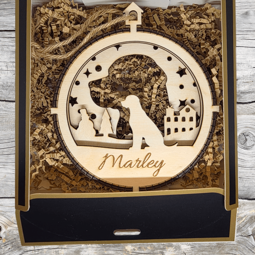 3D Wooden Dog Ornament: Labrador Retriever
