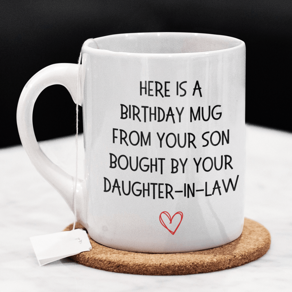 Father-in-Law Birthday Gift, Coffee Mug: Here Is A Birthday Day Gift...