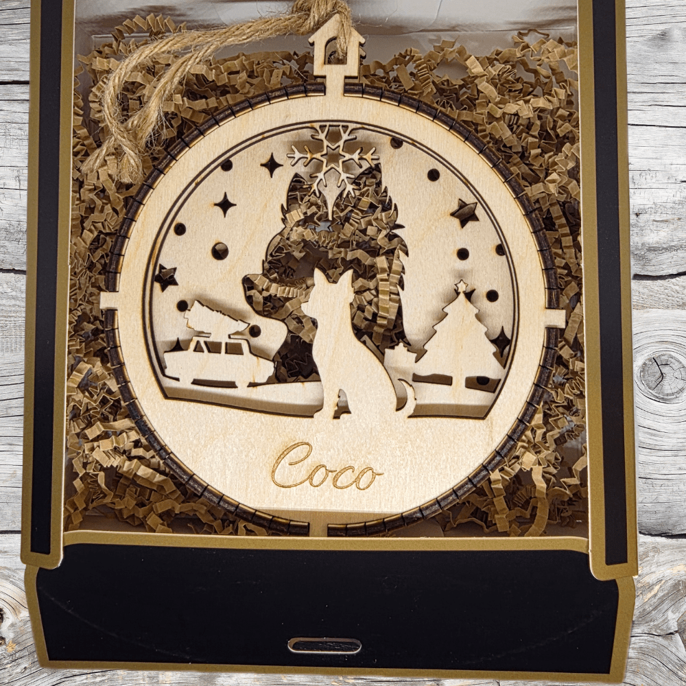 3D Wooden Dog Ornament: Chihuahua