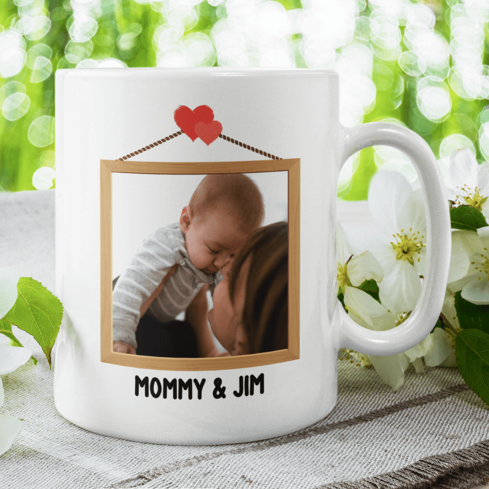 Mom Gift, Coffee Mug With A Custom Photo: My Heart Belongs To Mommy