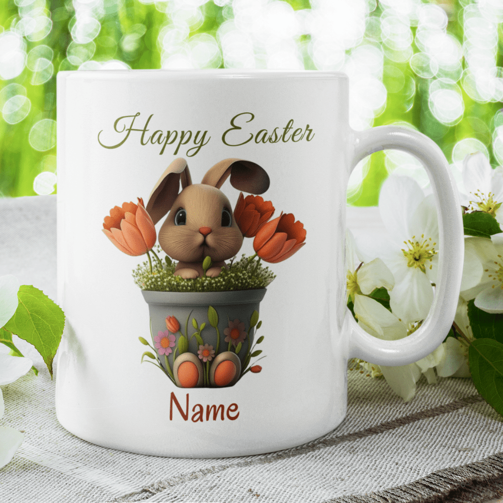 Easter/Bunny Gift, Custom Easter Name Mug: Happy Easter...