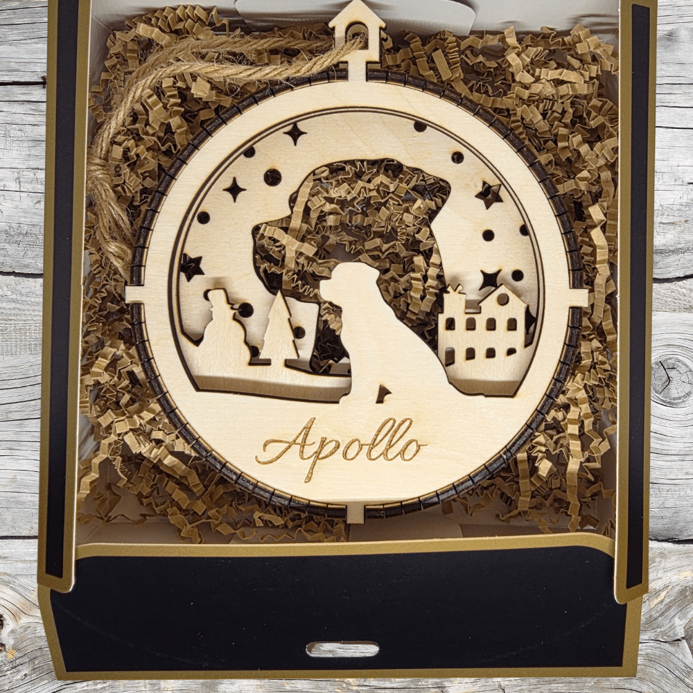 3D Wooden Dog Ornament: Rottweiler