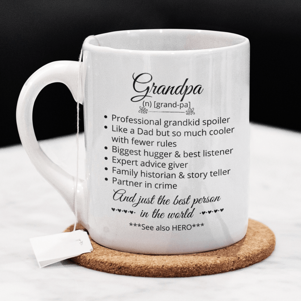 Grandpa Gift, Custom Coffee Mug: Grandpa Hero
