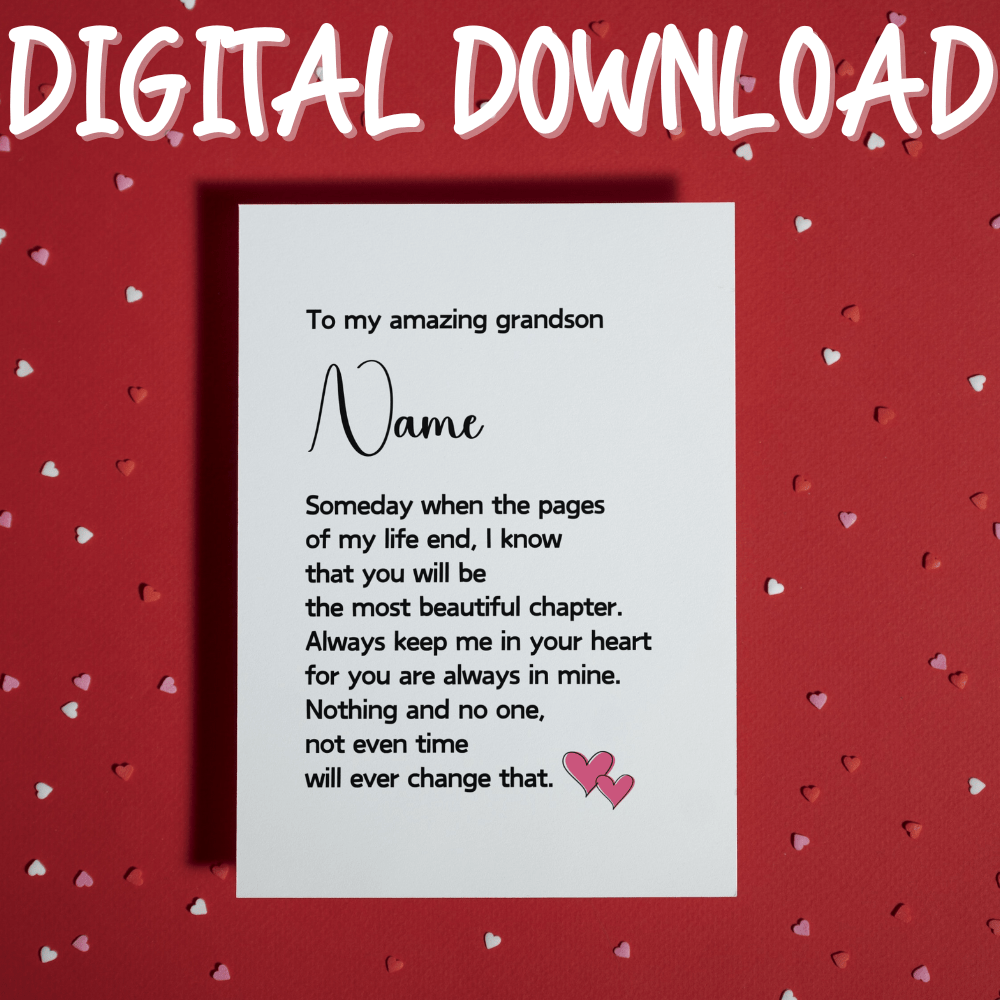 Grandson Digital Greeting Card: The Most Beautiful Chapter