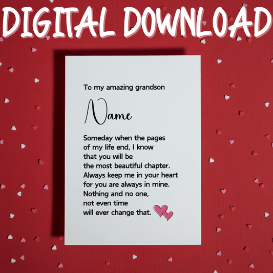 Grandson Digital Greeting Card: The Most Beautiful Chapter