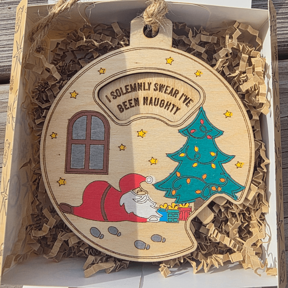 Funny Christmas Ornament: Dear Santa, I Regret Nothing