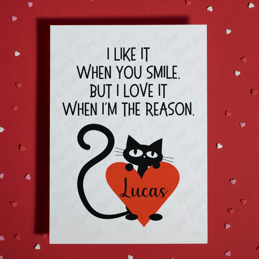 Couple Greeting Card: I Like It When You Smile...