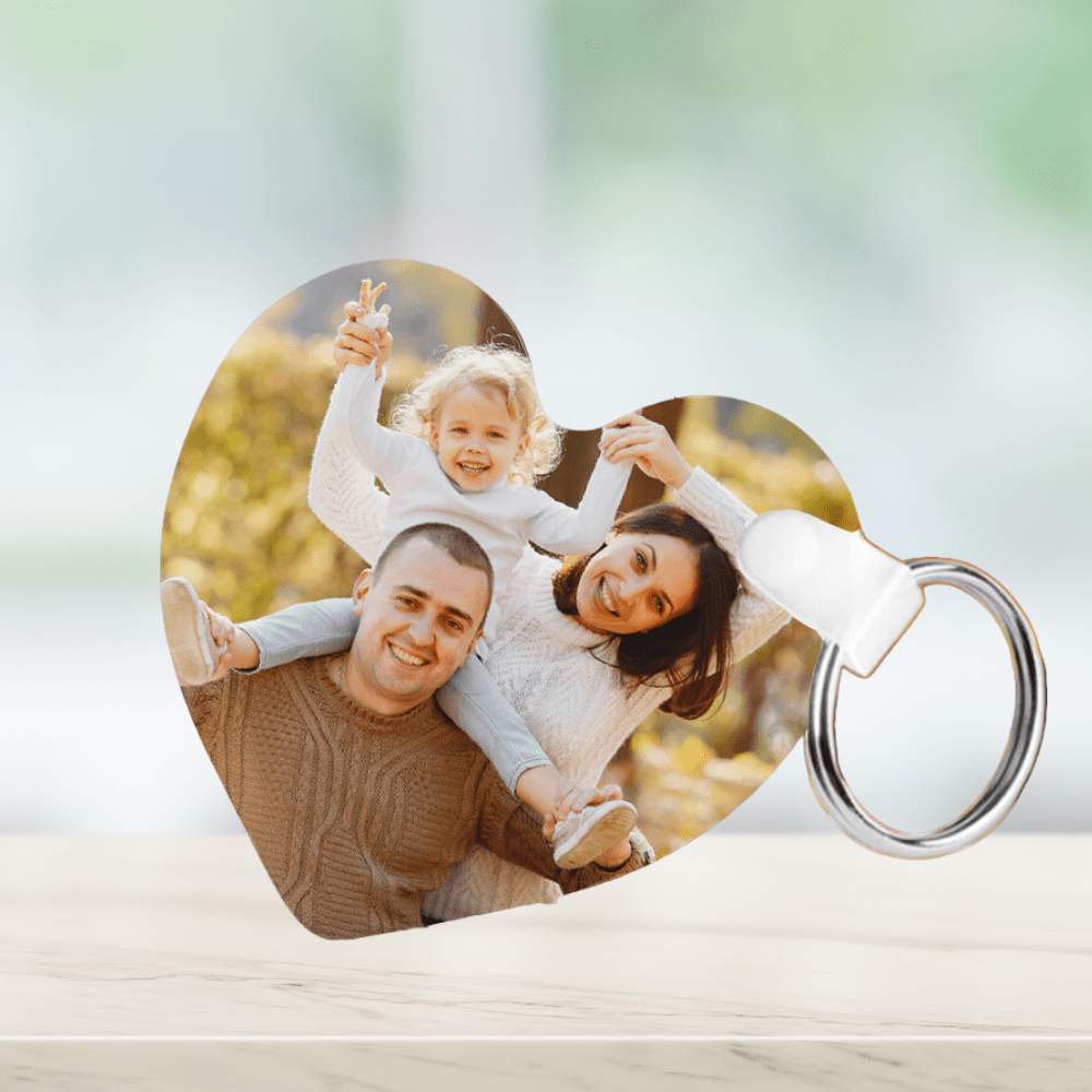 Custom Heart Keychain With a Gift Box