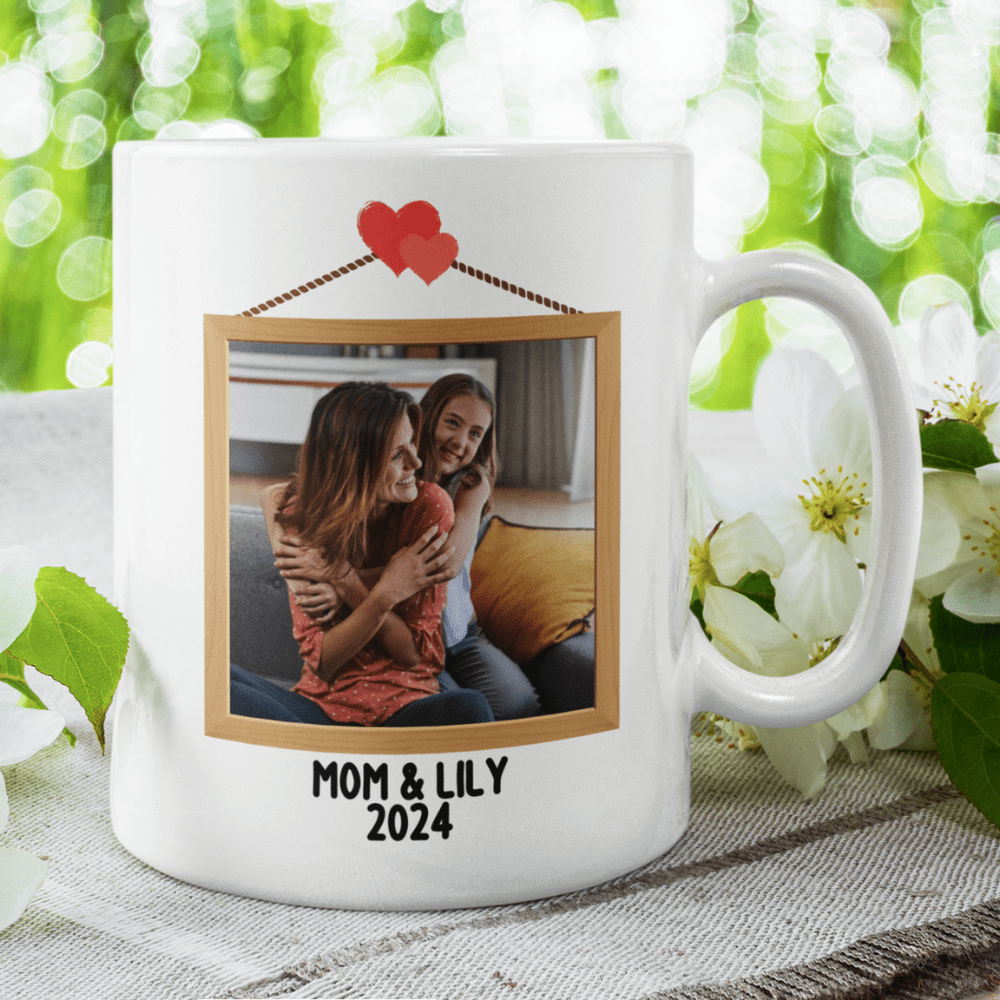 Mom Gift, Coffee Mug With A Custom Photo: My Heart Belongs To Mommy