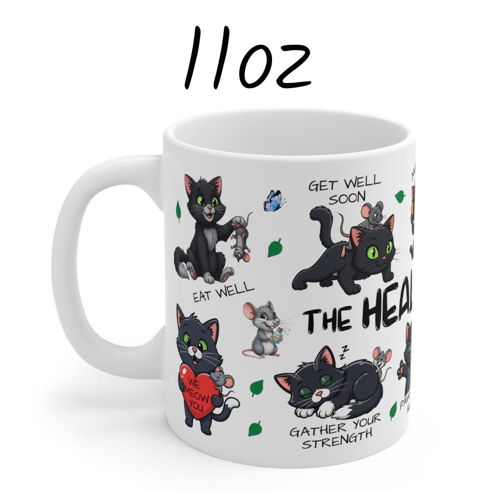 Get Well Gift, Coffee Mug - Black Cats: The Healing Mug