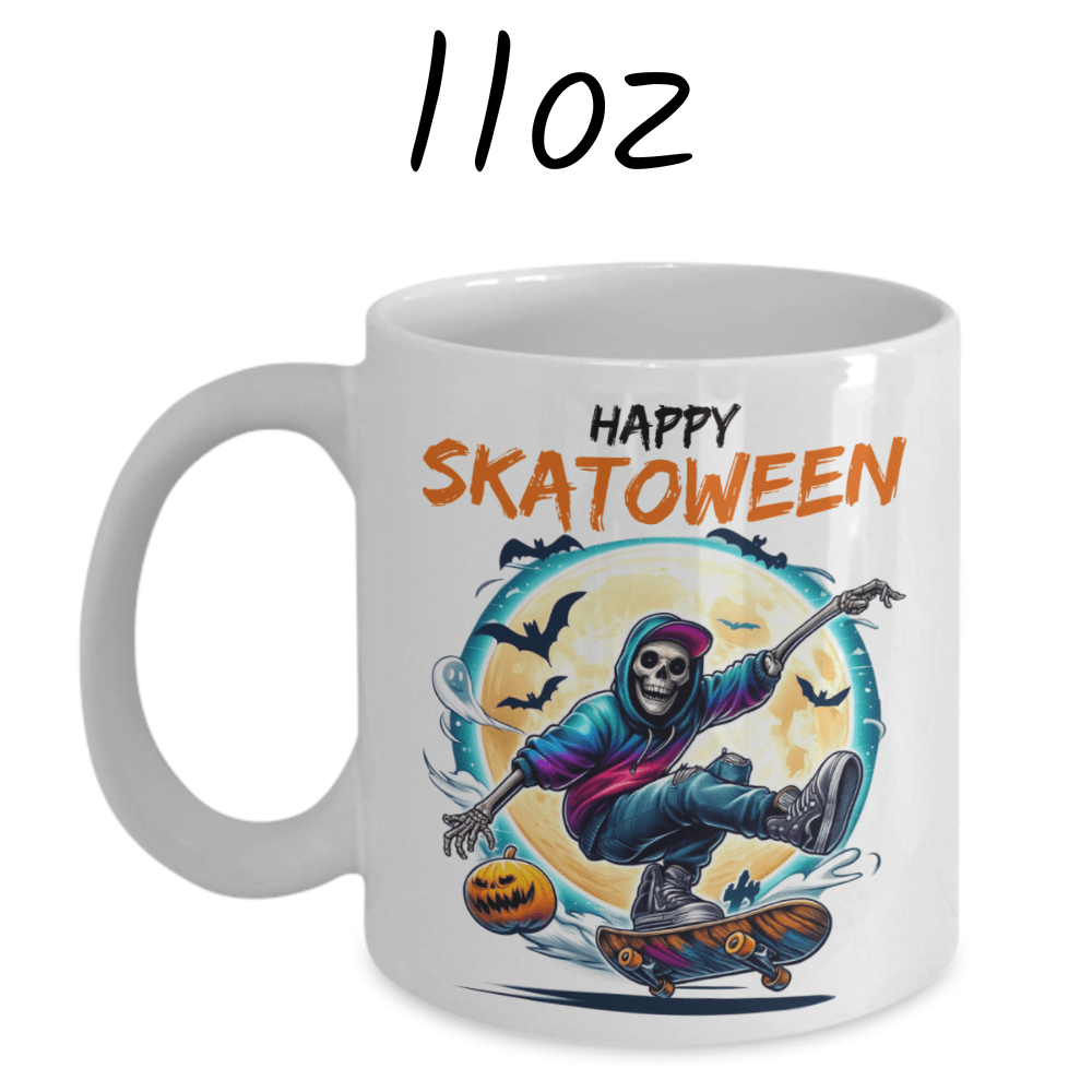 Halloween Gift, Coffee Mug: Happy Skatoween