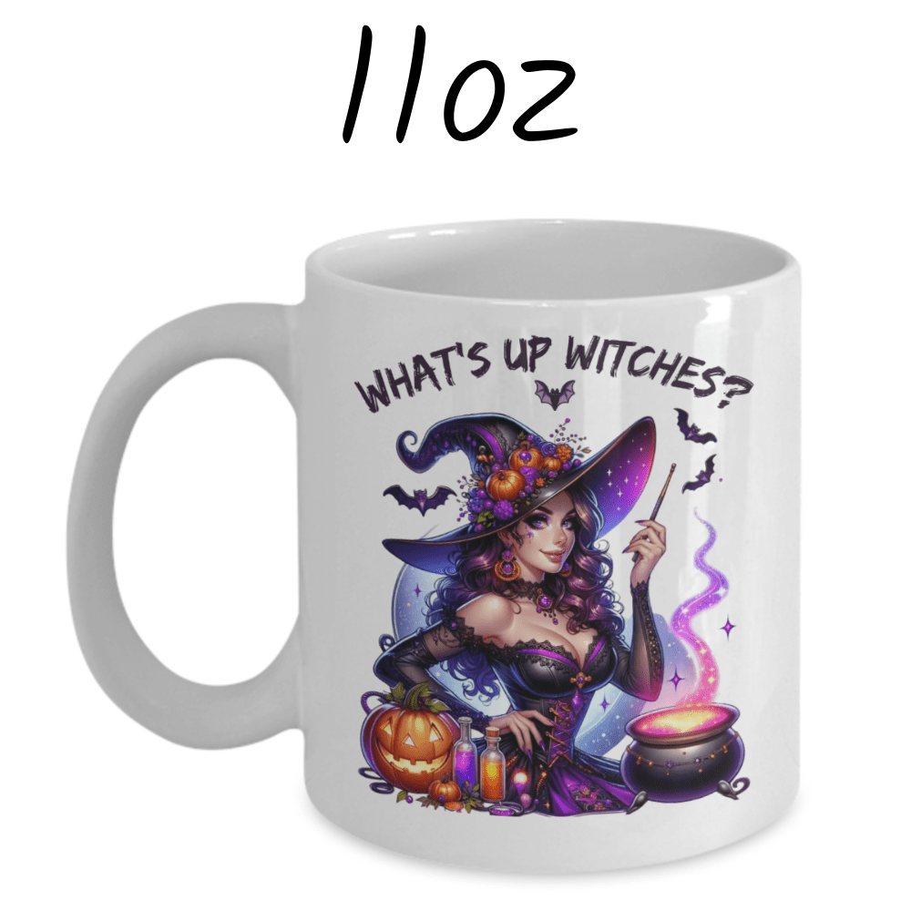 Halloween Gift, Witch Coffee Mug: What's Up Witches?