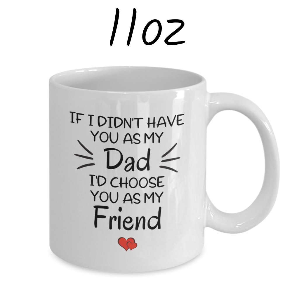 Dad Gift, Personalized Coffee Mug: If I Didn't Have You As My Dad...