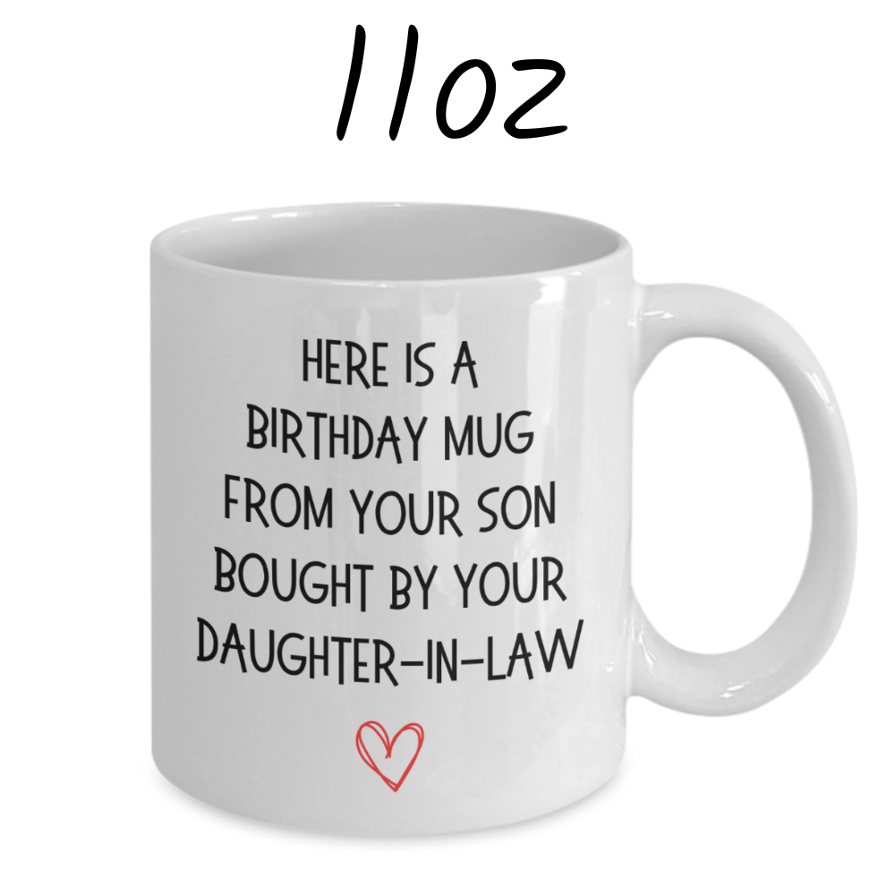 Father-in-Law Birthday Gift, Coffee Mug: Here Is A Birthday Day Gift...