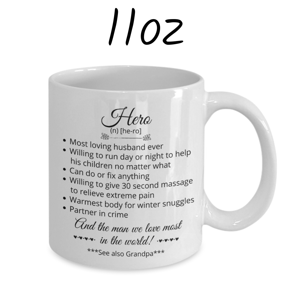 Grandpa Gift, Custom Coffee Mug: Grandpa Hero