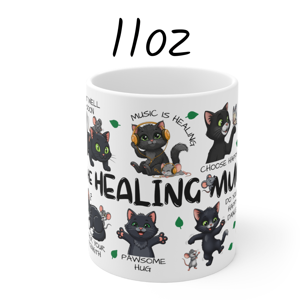 Get Well Gift, Coffee Mug - Black Cats: The Healing Mug