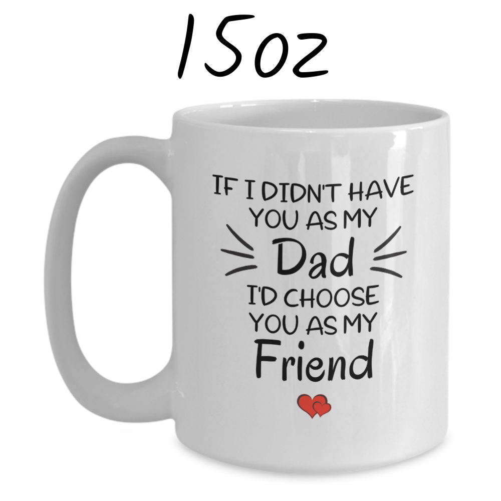 Dad Gift, Personalized Coffee Mug: If I Didn't Have You As My Dad...