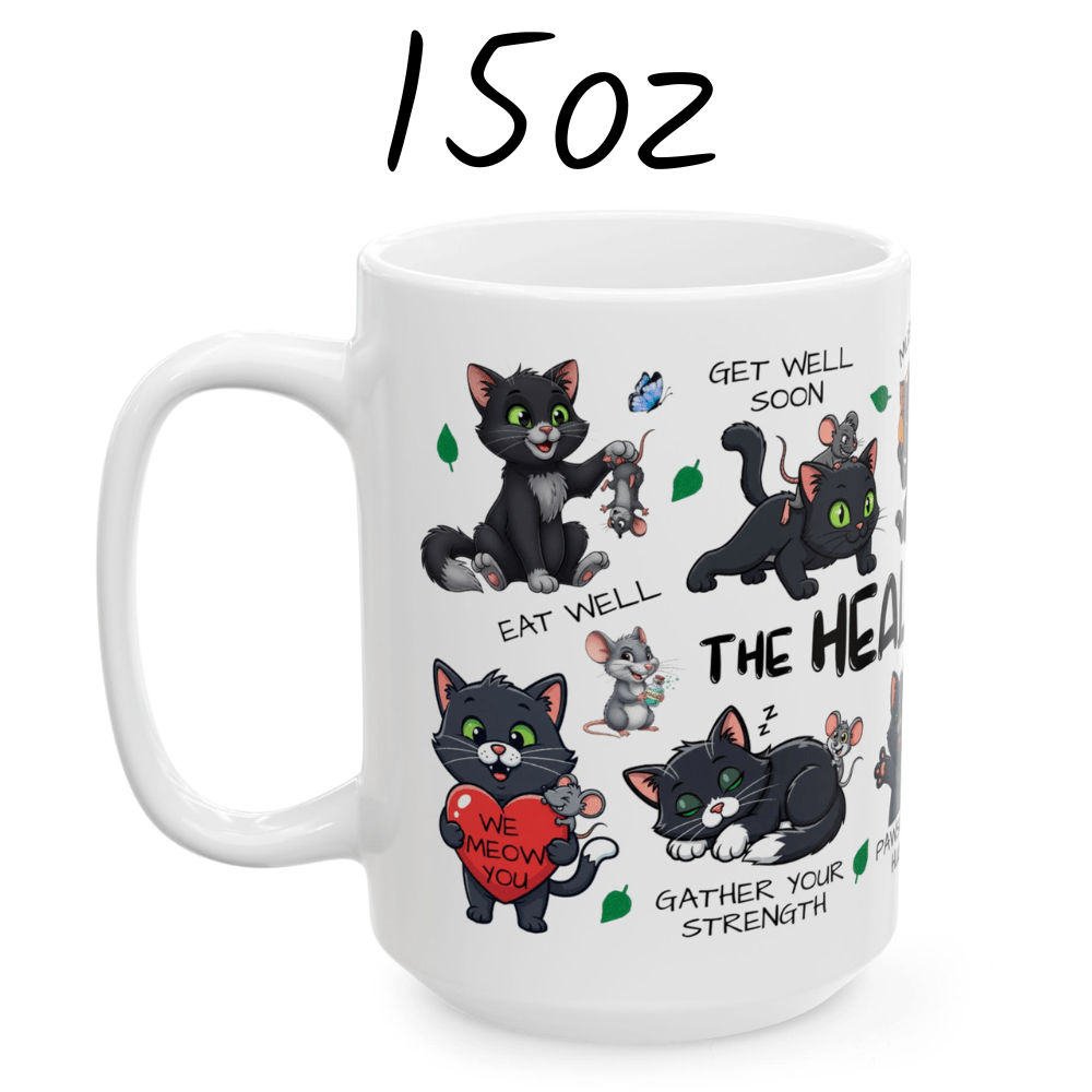 Get Well Gift, Coffee Mug - Black Cats: The Healing Mug