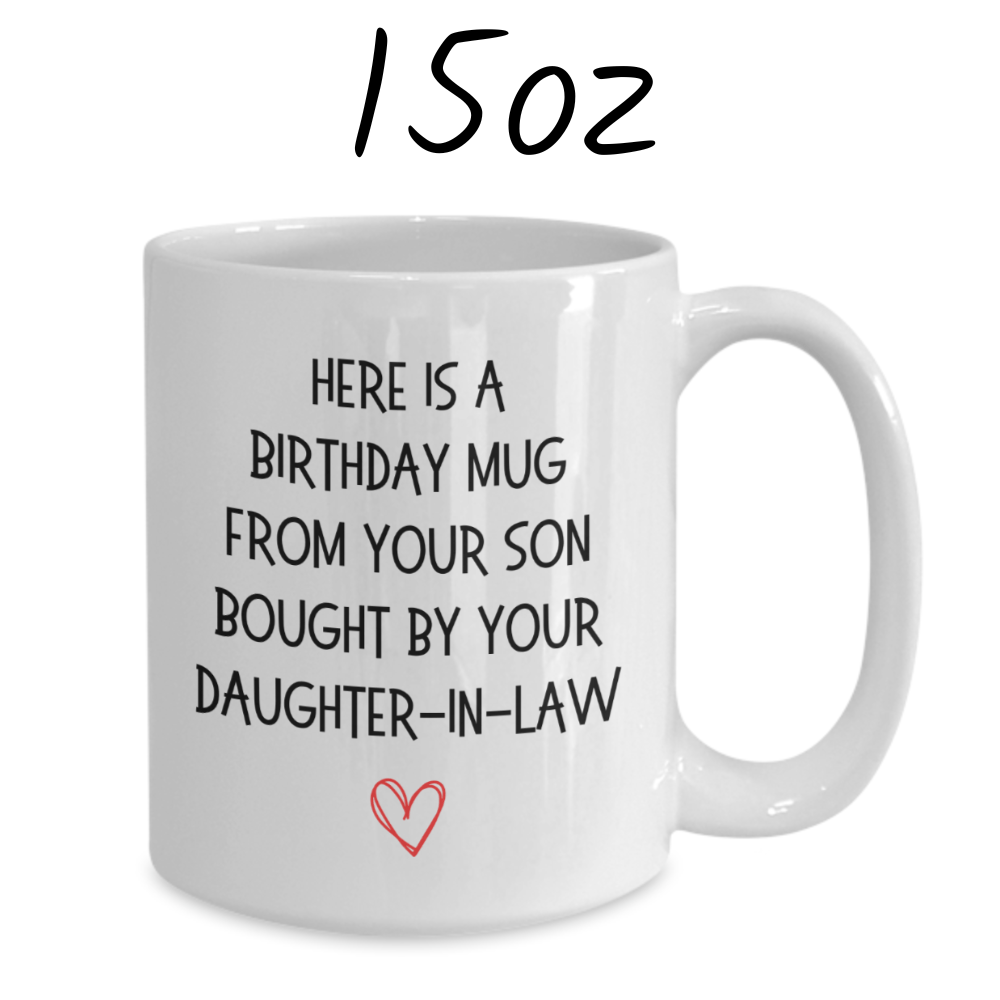 Father-in-Law Birthday Gift, Coffee Mug: Here Is A Birthday Day Gift...