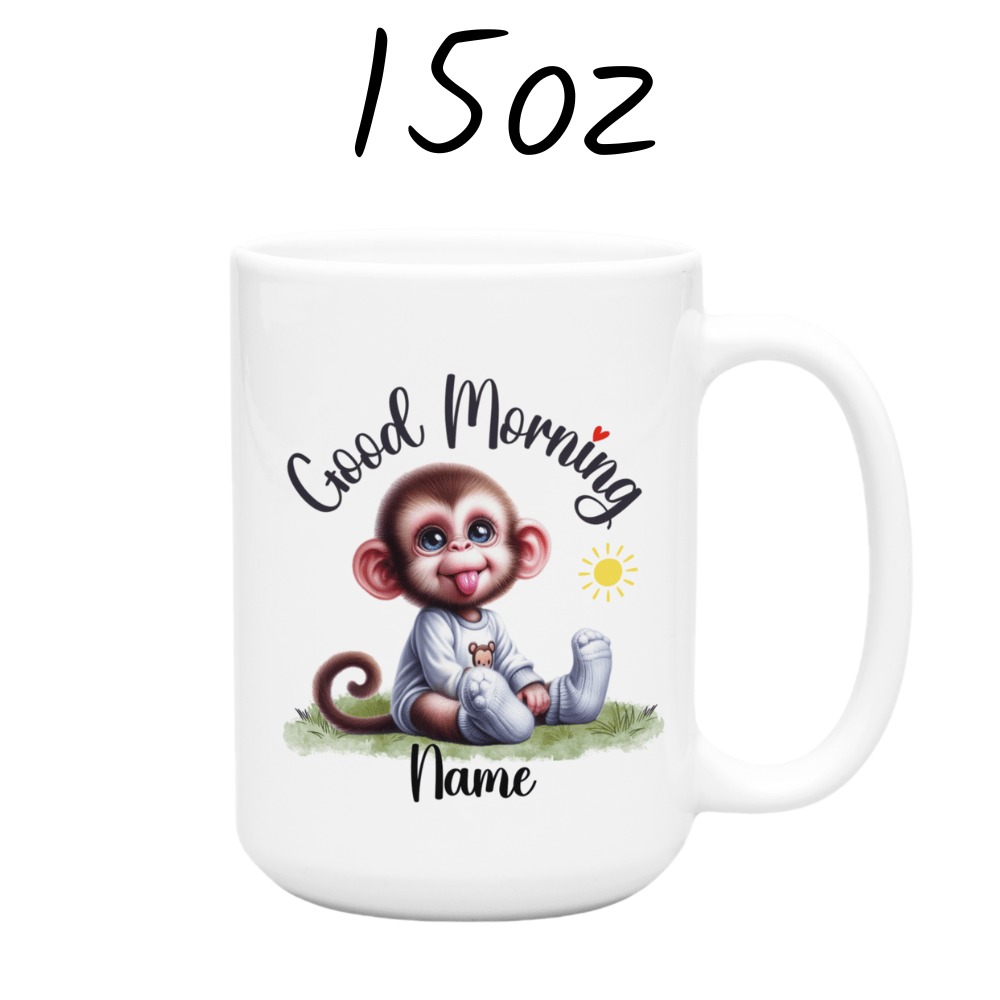 Good Morning Coffee Mug, Monkey